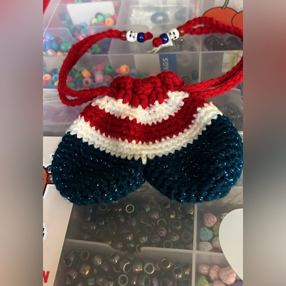 Crocheted Ball Sack ❤️💀💙 - Picture 5 of 9